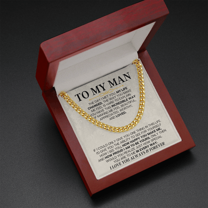 To My Man - Cuban Link - Special Gift Set - SS166V2