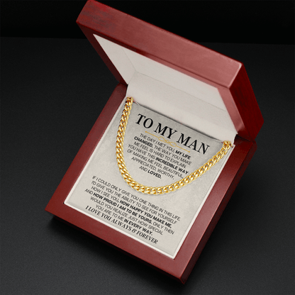 To My Man - Cuban Link - Special Gift Set - SS166V2