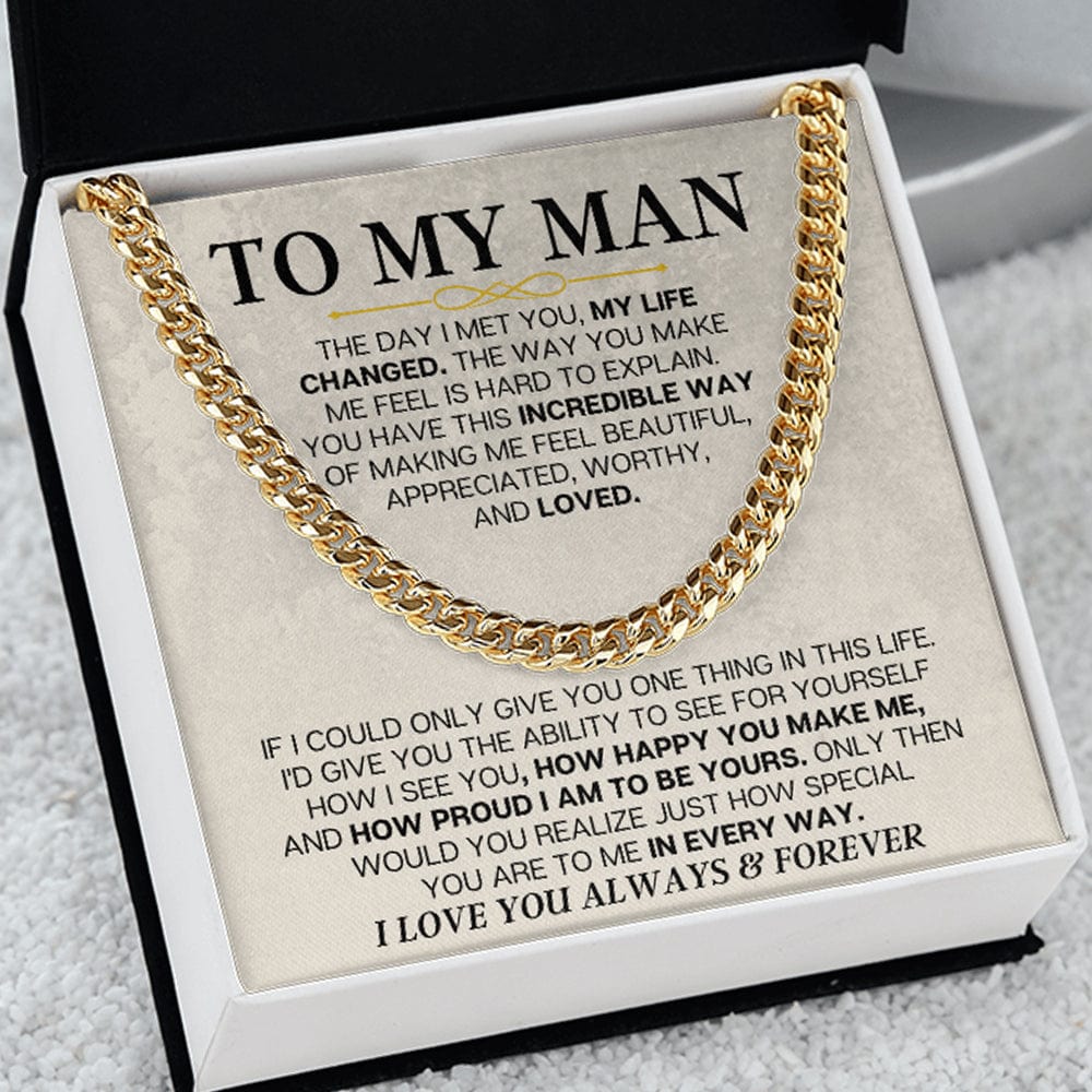 To My Man - Cuban Link - Special Gift Set - SS166V2