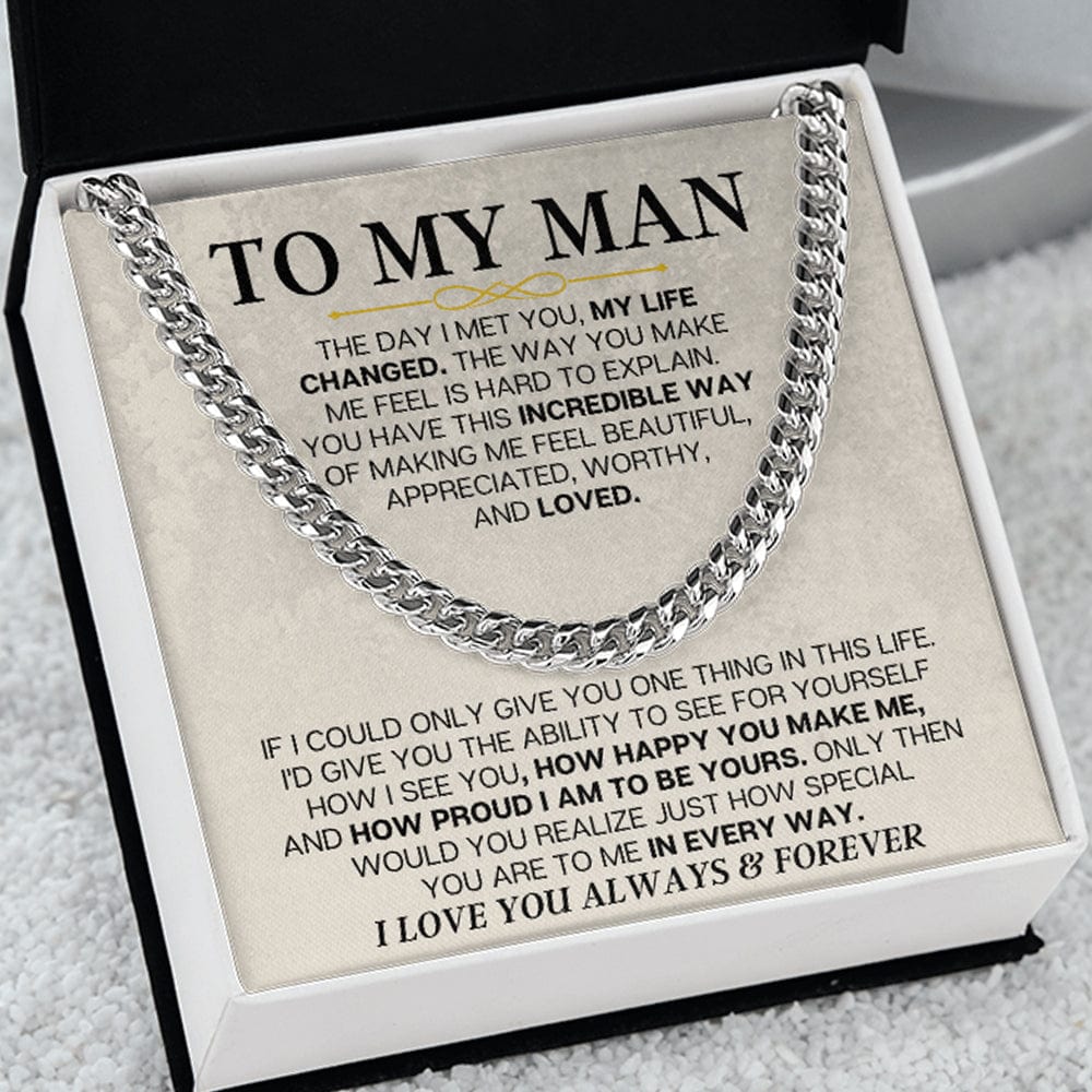 To My Man - Cuban Link - Special Gift Set - SS166V2