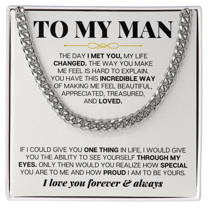 To My Man - Cuban Link - Special Gift Set - SS257