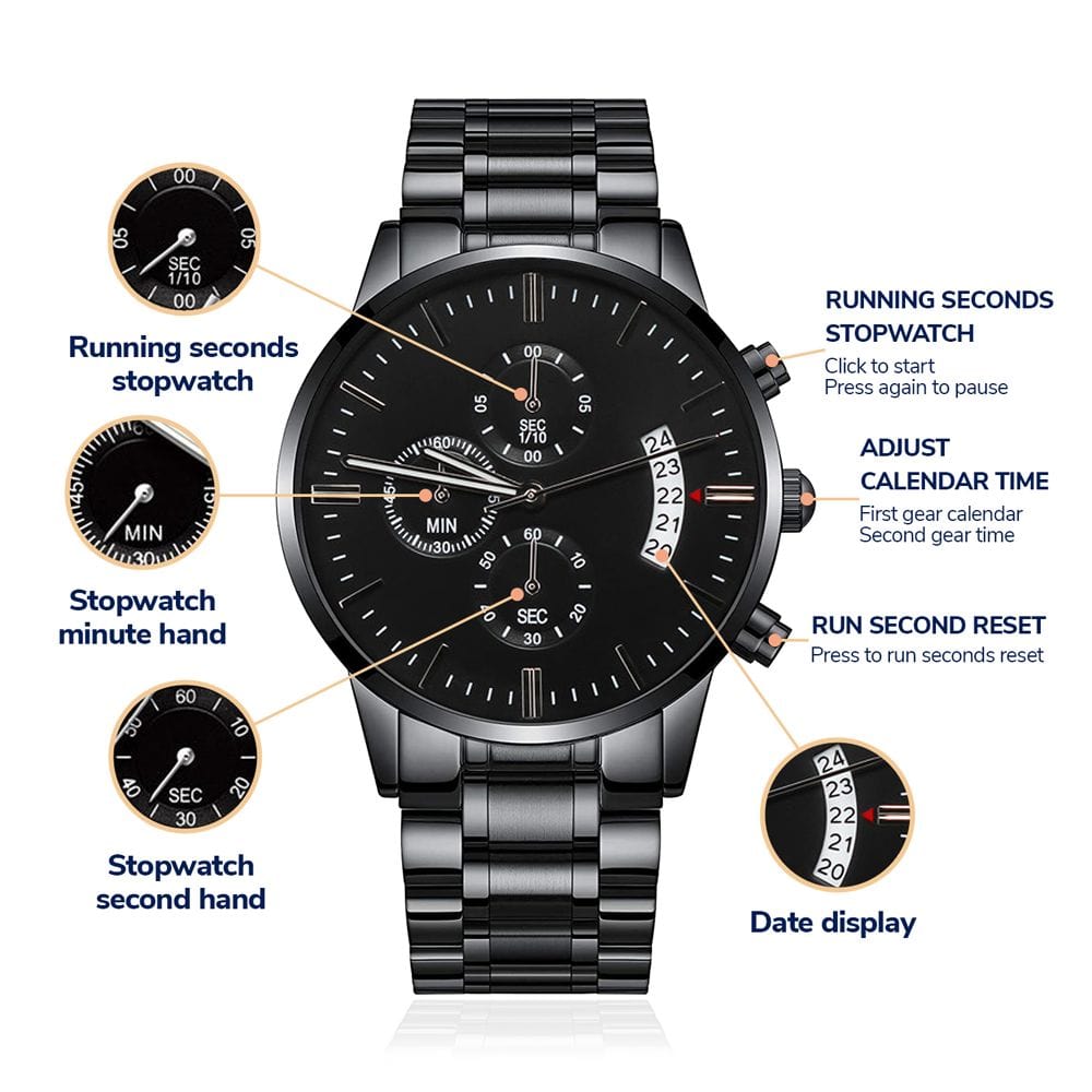 To My Man - Engraved Premium Chronograph Watch - SS524