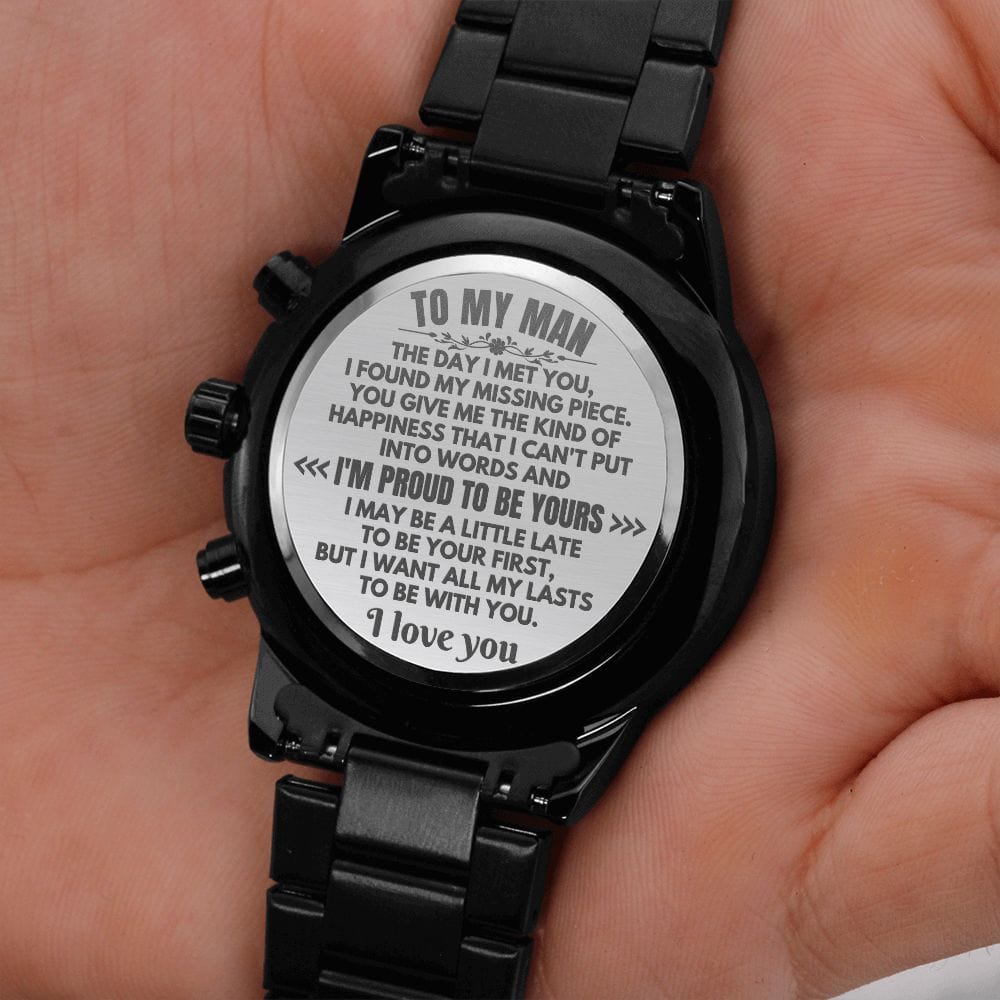 To My Man - Engraved Premium Chronograph Watch - SS524