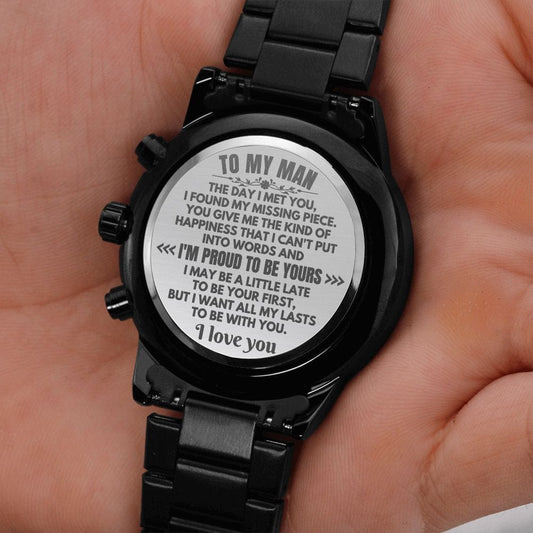 To My Man - Engraved Premium Chronograph Watch - SS524