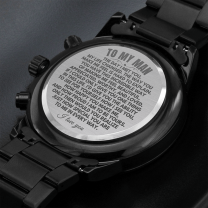 To My Man - Engraved Premium Watch - SS166