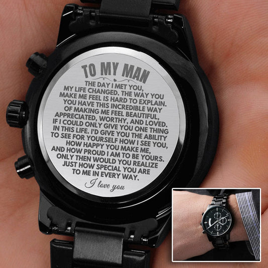 To My Man - Engraved Premium Watch - SS166