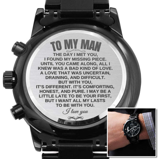 To My Man - Luxury Engraved Watch - SS18