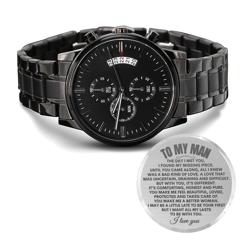 To My Man - Luxury Engraved Watch - SS44