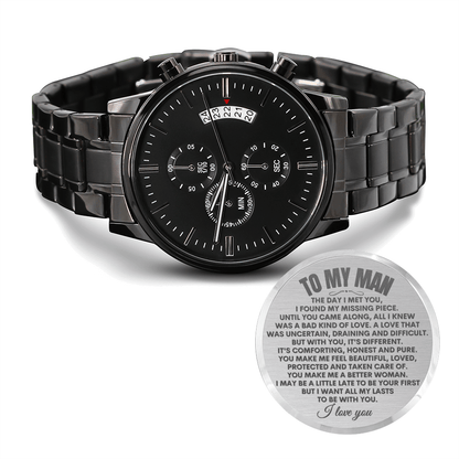 To My Man - Luxury Engraved Watch - SS44
