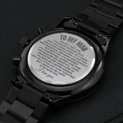To My Man - Luxury Engraved Watch - SS44