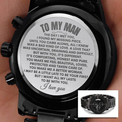 To My Man - Luxury Engraved Watch - SS44