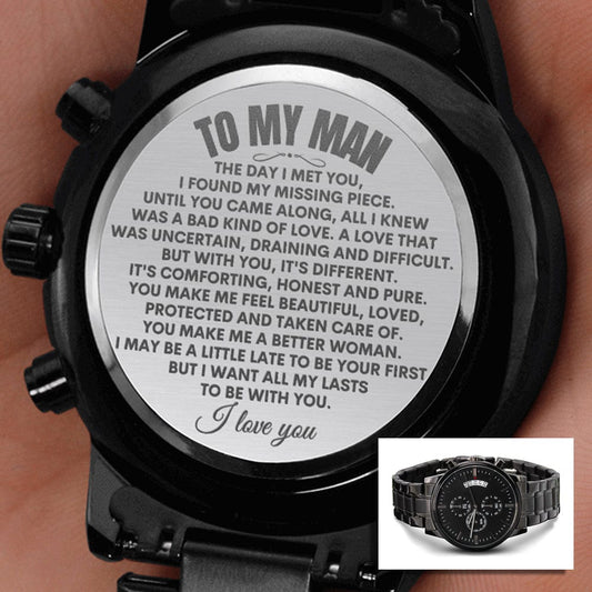 To My Man - Luxury Engraved Watch - SS44
