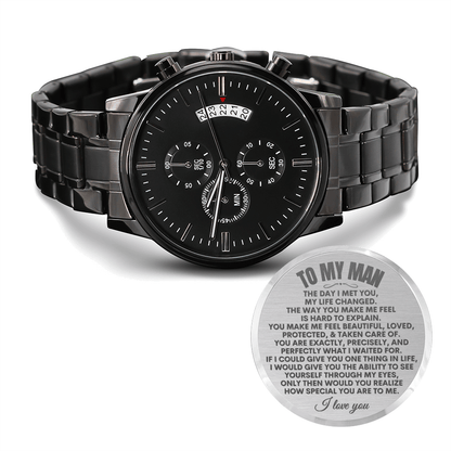 To My Man - Luxury Engraved Watch - SS48