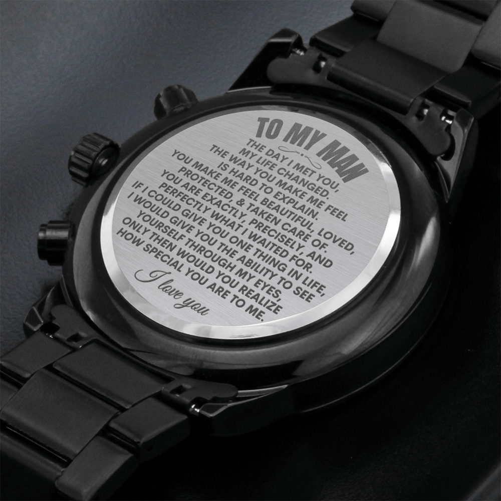 To My Man - Luxury Engraved Watch - SS48