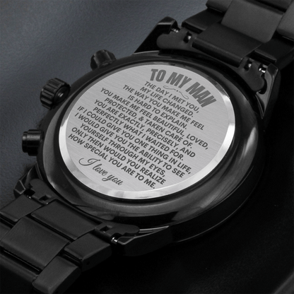 To My Man - Luxury Engraved Watch - SS48