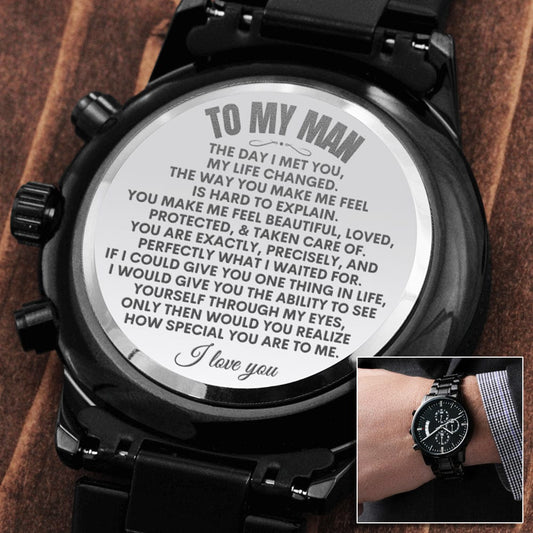 To My Man - Luxury Engraved Watch - SS48