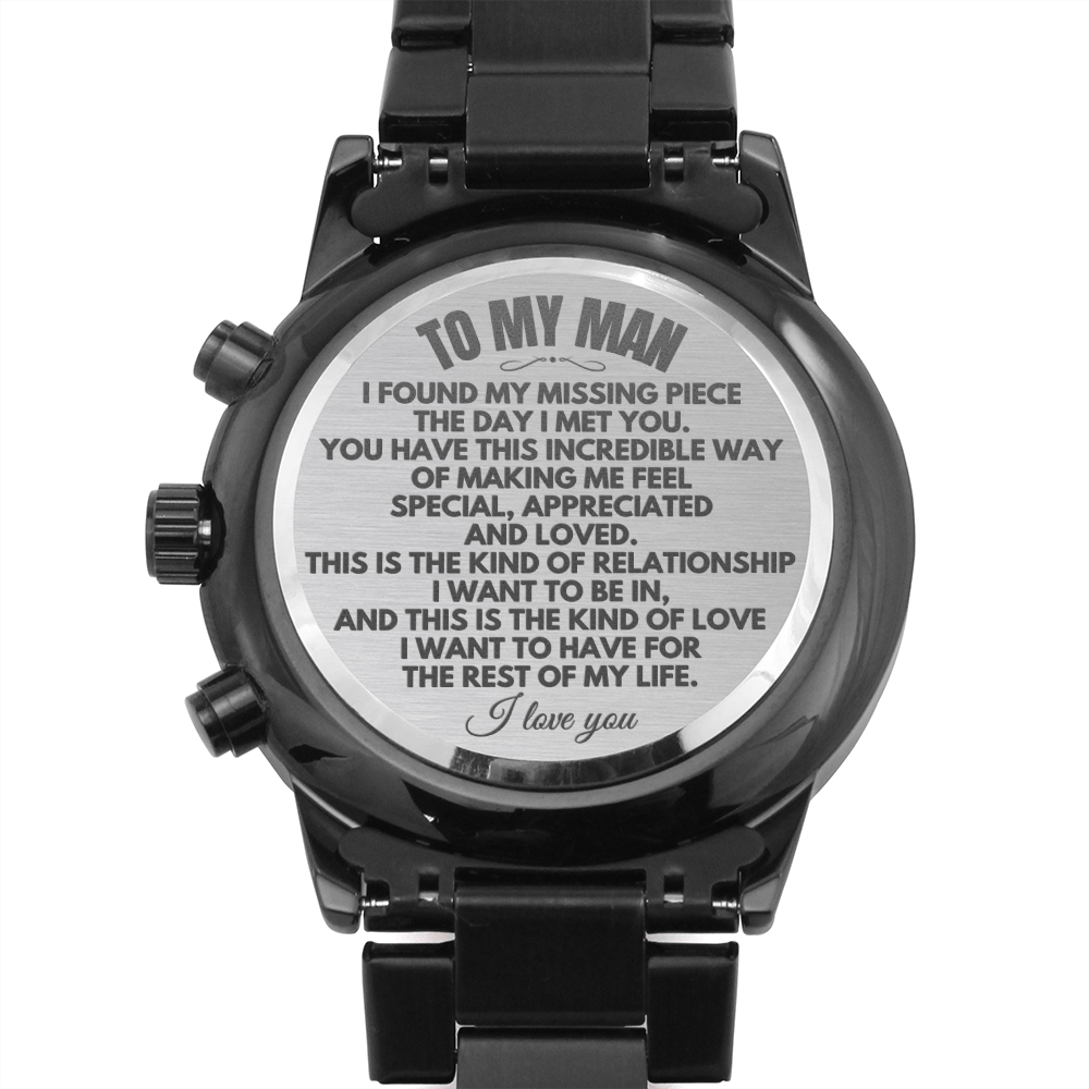 To My Man - Luxury Engraved Watch - SS55