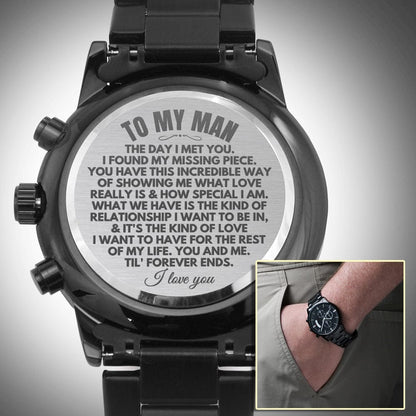 To My Man - Luxury Engraved Watch - SS65v2