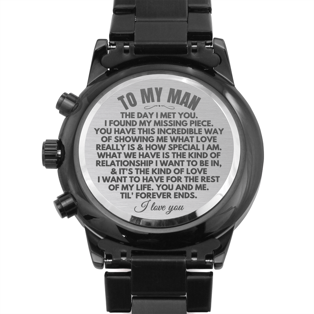 To My Man - Luxury Engraved Watch - SS65v2