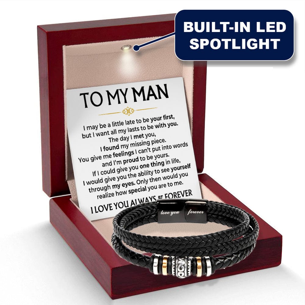 To My Man | My Missing Piece | Braided Bracelet Gift Set - SS584