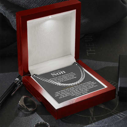 To My Son - Cuban Link Chain Gift Set - SS177