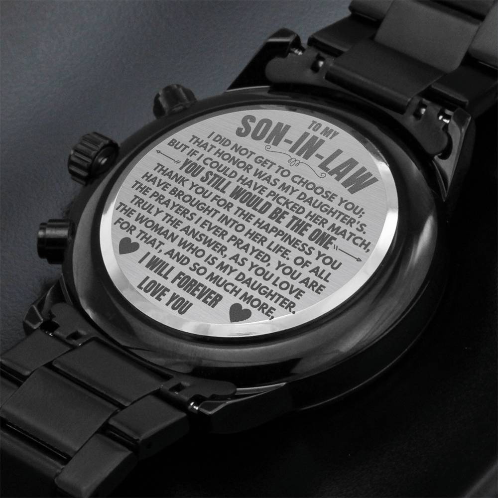 To My Son-In-Law - Engraved Premium Watch - SS232S