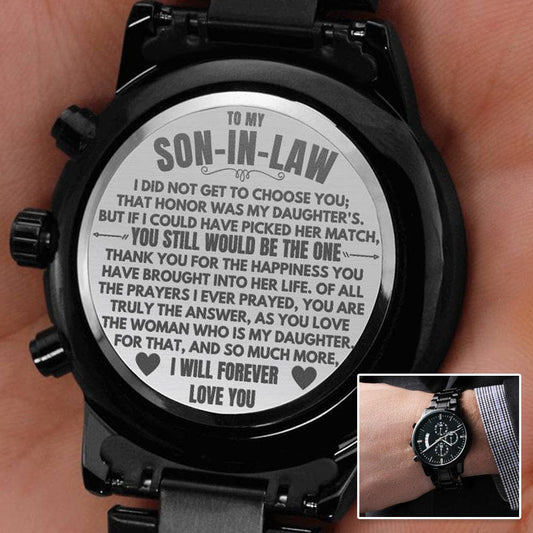 To My Son-In-Law - Engraved Premium Watch - SS232S