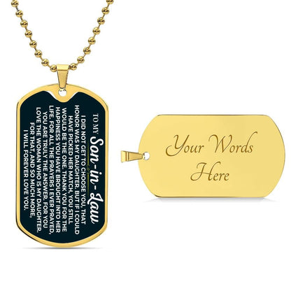 To My Son-in-Law - Love Tag - SS232SDT