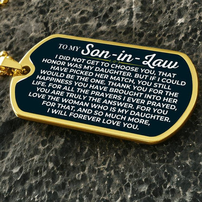 To My Son-in-Law - Love Tag - SS232SDT