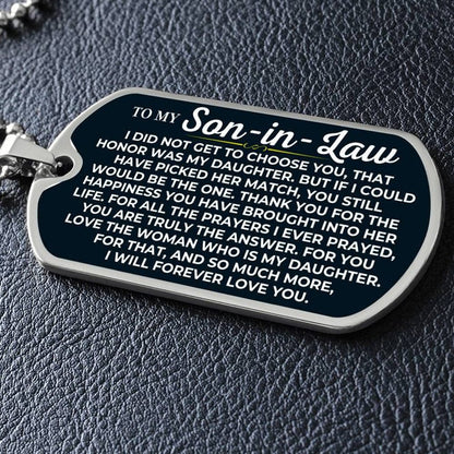 To My Son-in-Law - Love Tag - SS232SDT