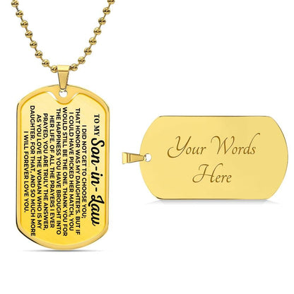 To My Son-in-Law - Love Tag - SS232SDT2
