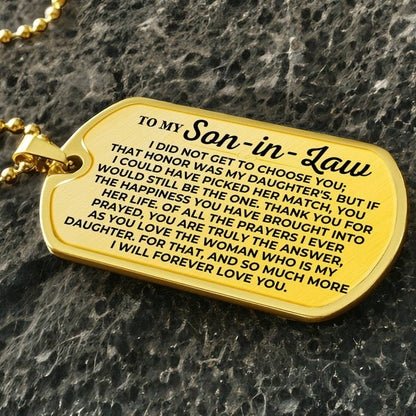 To My Son-in-Law - Love Tag - SS232SDT2