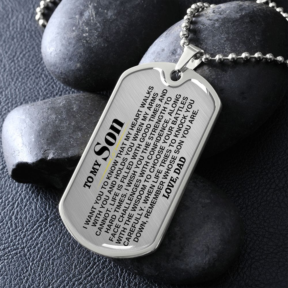 To My Son - Love, Dad - Beautiful Love Tag - SS300D