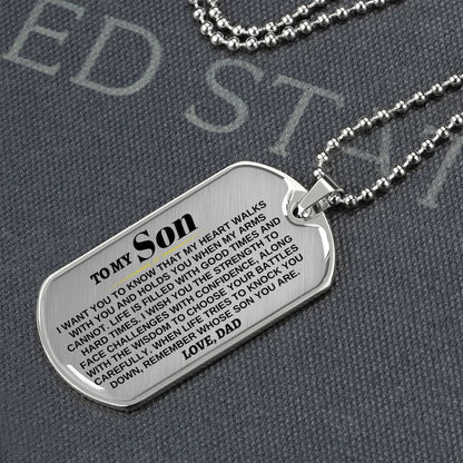 To My Son - Love, Dad - Beautiful Love Tag - SS300D