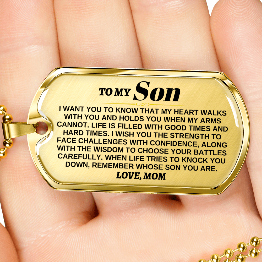 To My Son - Love, Mom - Beautiful Love Tag - SS300