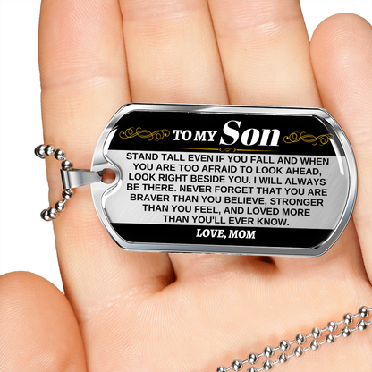 To My Son - Love, Mom - Beautiful Love Tag - SS306