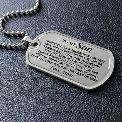 To My Son - Love, Mom - Beautiful Love Tag - SS311