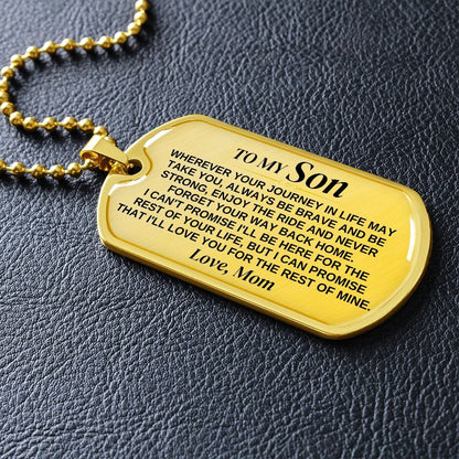 To My Son - Love, Mom - Beautiful Love Tag - SS311