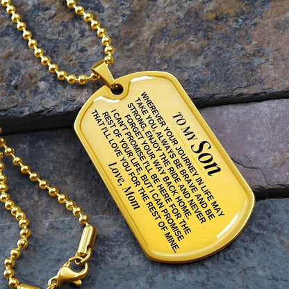 To My Son - Love, Mom - Beautiful Love Tag - SS311