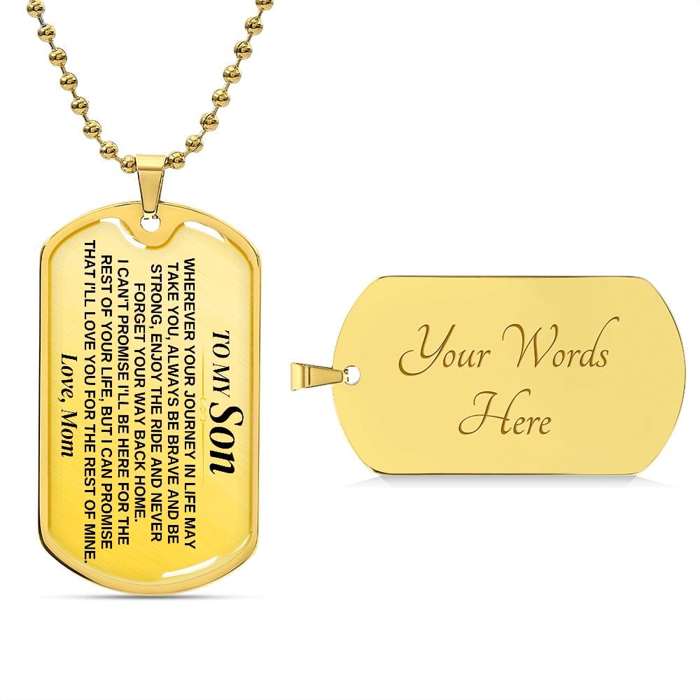 To My Son - Love, Mom - Beautiful Love Tag - SS311
