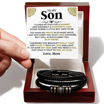 To My Son | Love Mom | Love You Forever Bracelet Gift Set - SS521