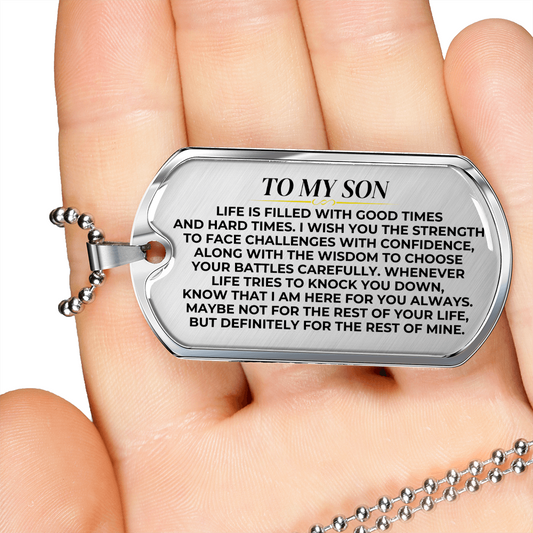 To My Son - Love Tag Keepsake - SS377