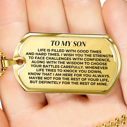 To My Son - Love Tag Keepsake - SS377