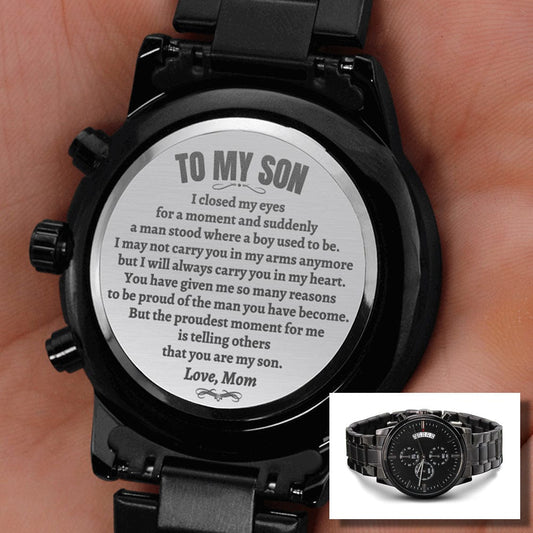 To My Son - Luxury Engraved Watch - SS43