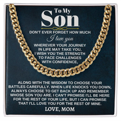To My Son - Wherever Your Journey - From Mom - Dad - Gift Set - SS285