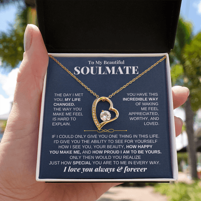 To My Soulmate - 18k Gold Heart Finish - Gift Set - SS162