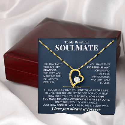 To My Soulmate - 18k Gold Heart Finish - Gift Set - SS162