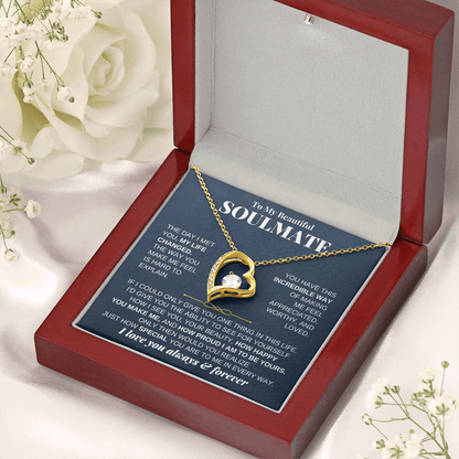 To My Soulmate - 18k Gold Heart Finish - Gift Set - SS162