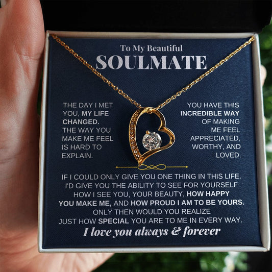 To My Soulmate - 18k Gold Heart Finish - Gift Set - SS162