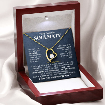 To My Soulmate - 18k Gold Heart Finish - Gift Set - SS162